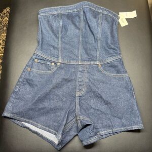 Abercrombie & Fitch Dark Blue Jean romper